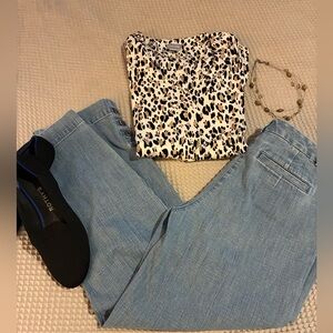 Talbots Classic Blue Denim Jeans, Stretch, Size 4